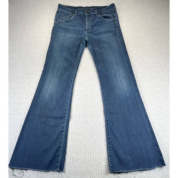 Citizens of Humanity‎ Flare Leg boot cut women 32X31 high rise Jeans Raw Hem - Picture 1 of 15